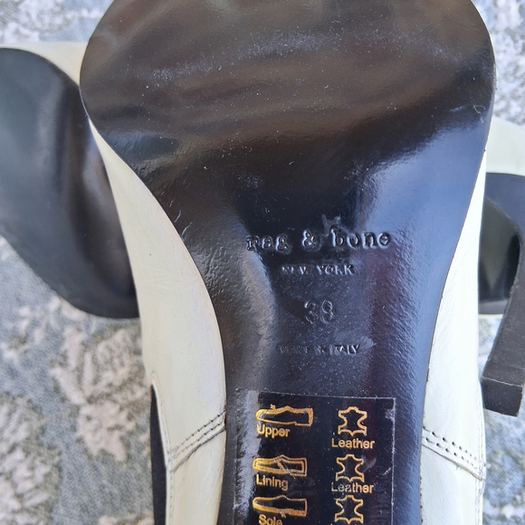 ๐ Rag & Bone Beha Chelsea Stiletto Pull-On Heeled Boots Italian Calf Leather - Picture 12 of 15